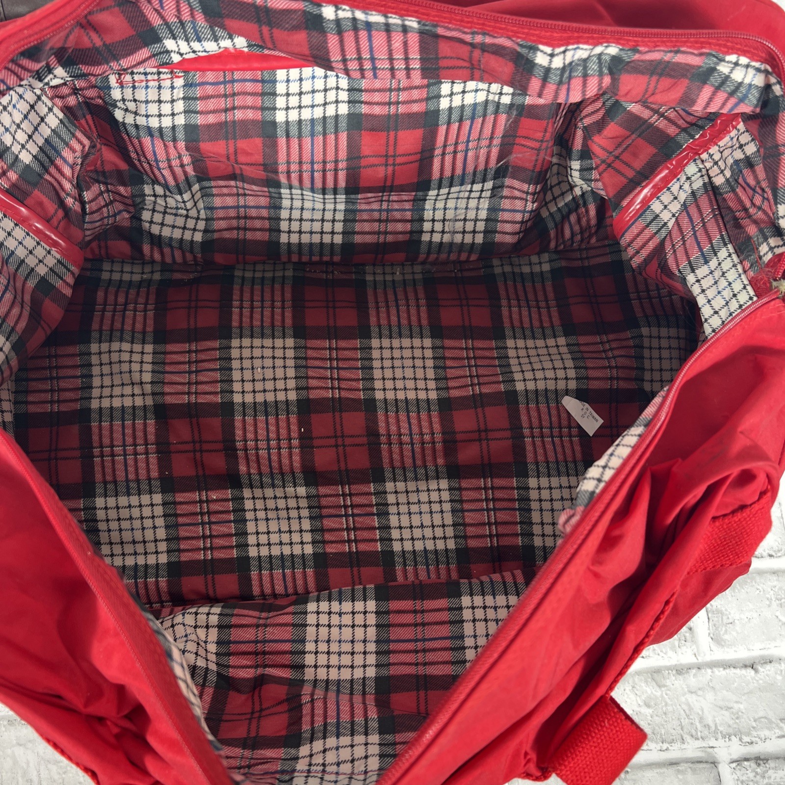 Marlboro Country Store Red Brown Canvas Leather Shoulder Travel Duffle Bag
