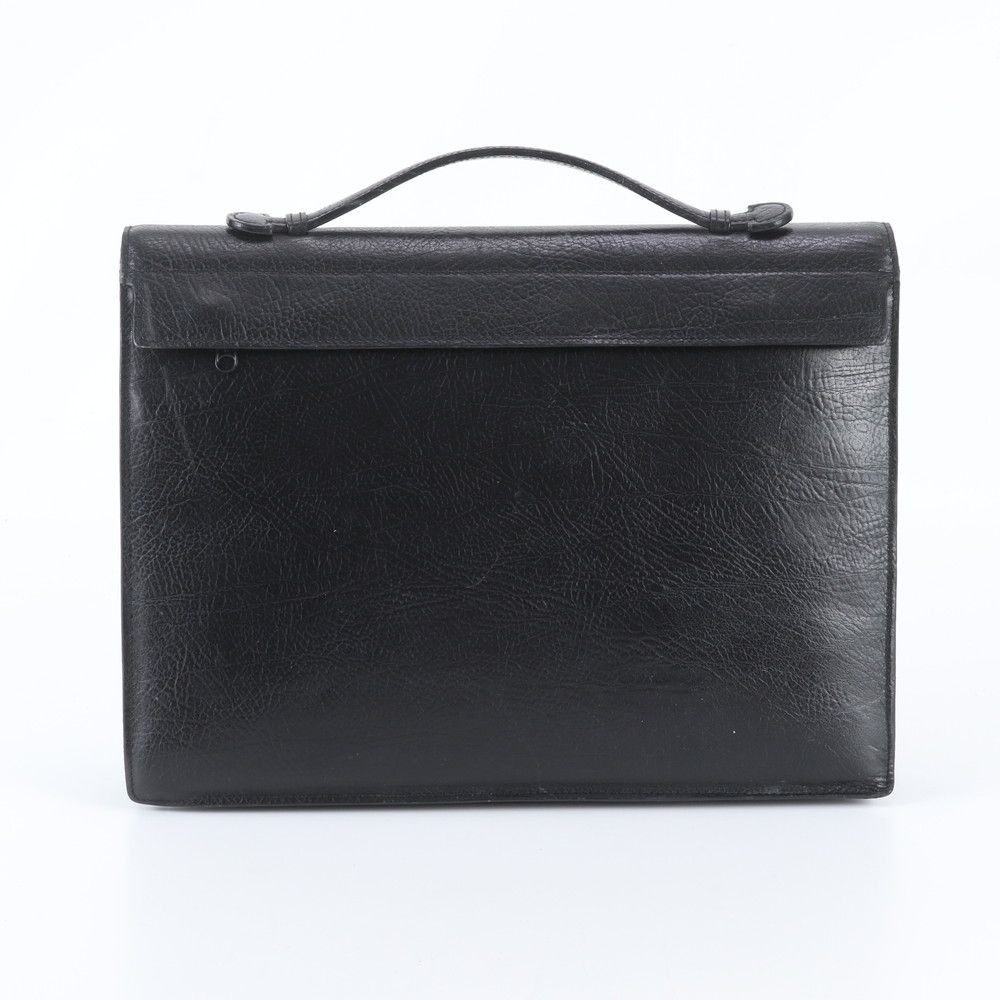 Authentic Bally Leather Business Bag 37cm Men’s Briefcase with Damage
