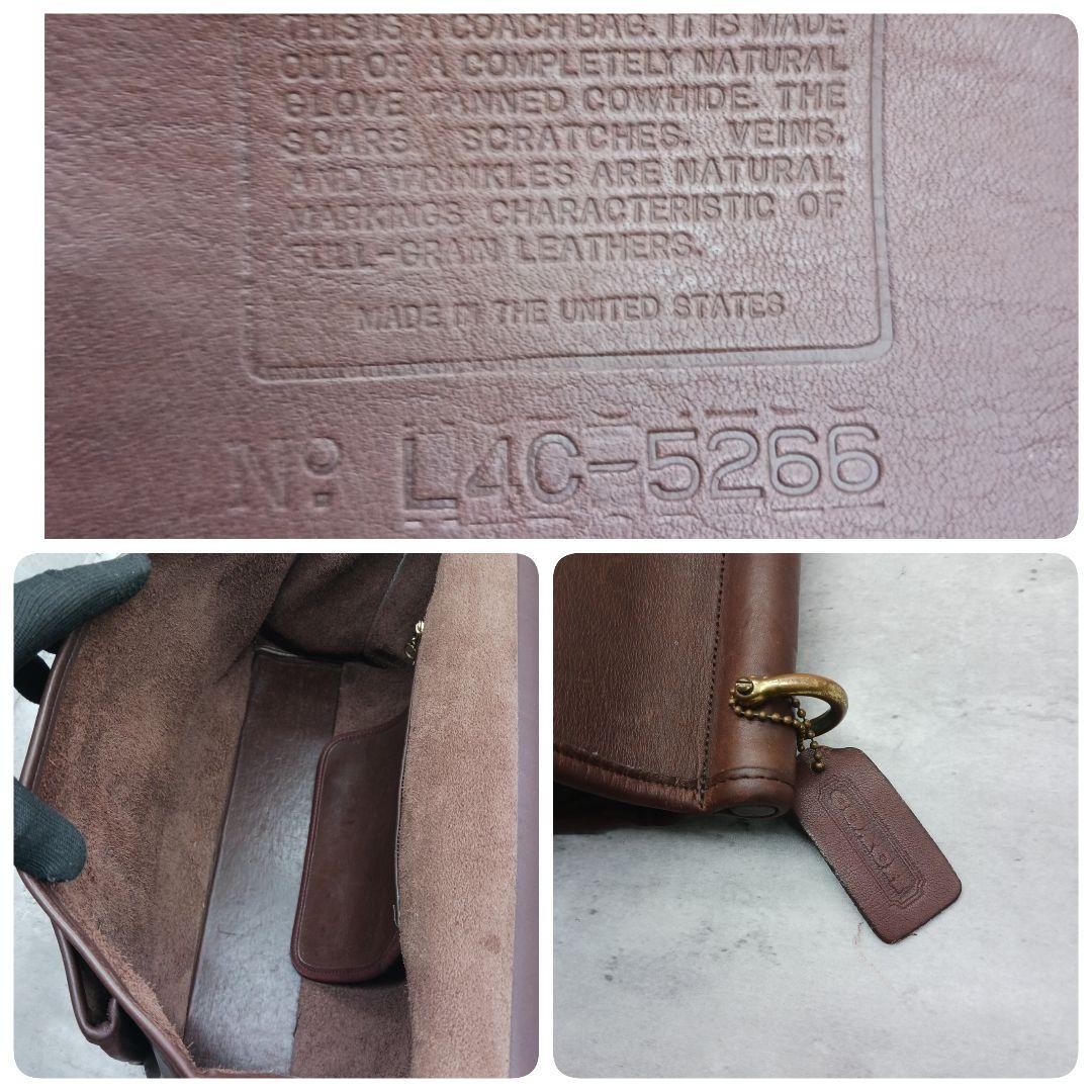 COACH Beekman 2way Glove Tan Leather Briefcase Turn Lock USA Made 5266 Auth