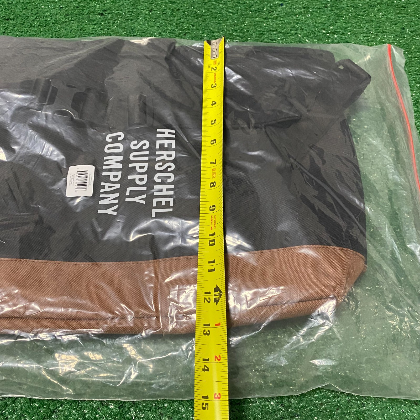 Herschel Supply Co. Polyester Black and Saddle Brown Cove Messenger Bag NEW!