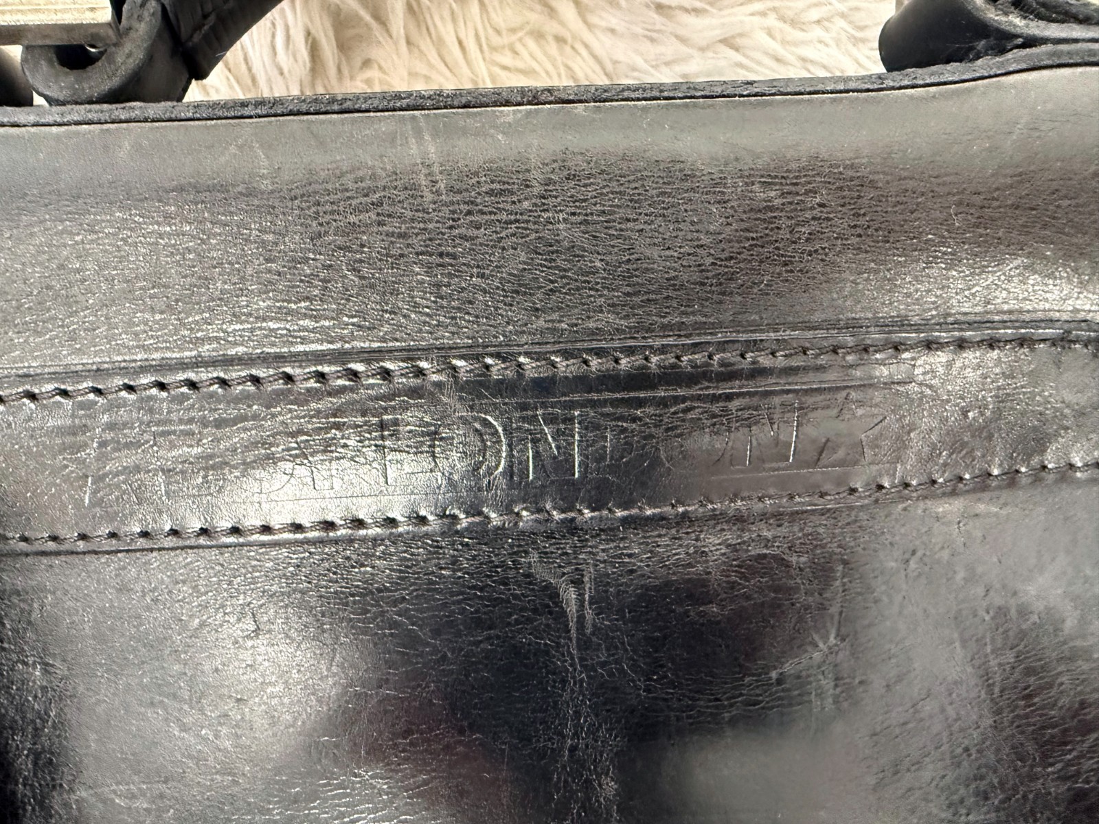 BOY London *RARE* Black Leather Briefcase Shoulder Bag Vtg 80s MELROSE messenger