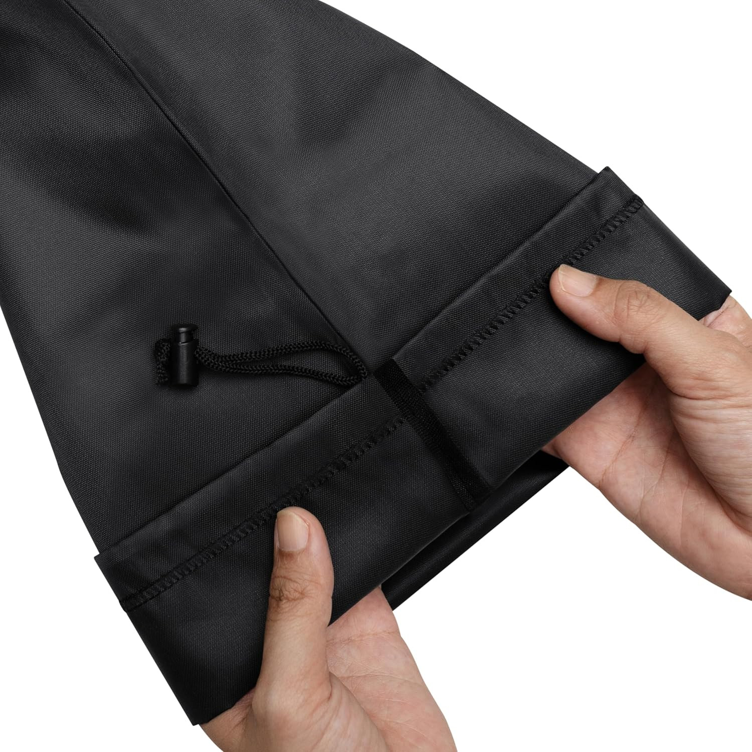 Drawstring Bag with Toggle – Nylon Cinch and Ditty Pouch – Six Pack (Black, 5 X
