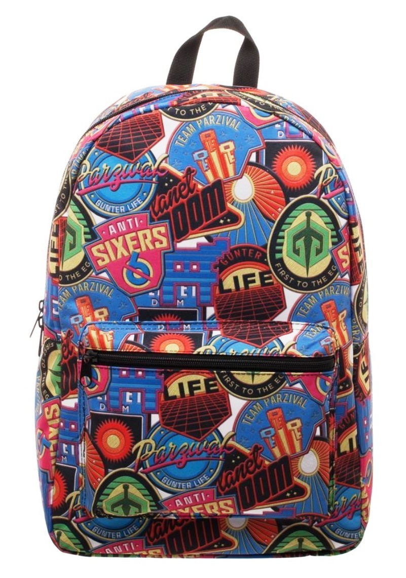 Ready Player One Movie All over Print Sublimated BACKPACK W/ PATCHES