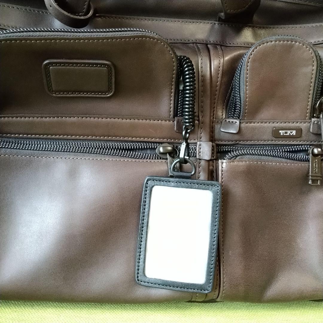 TUMI Genuine Leather Business Bag Brown 32.5cm x 42cm x 12cm