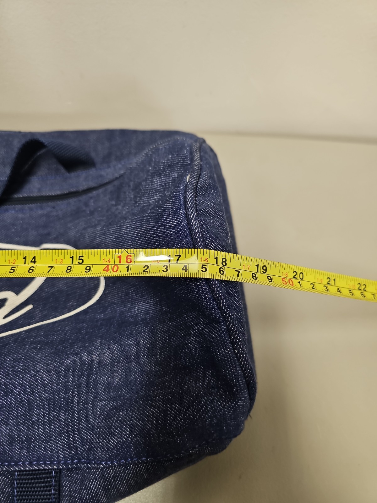 Vintage Ford Motor Denim Duffle Bag Pre Owned Distressed Used