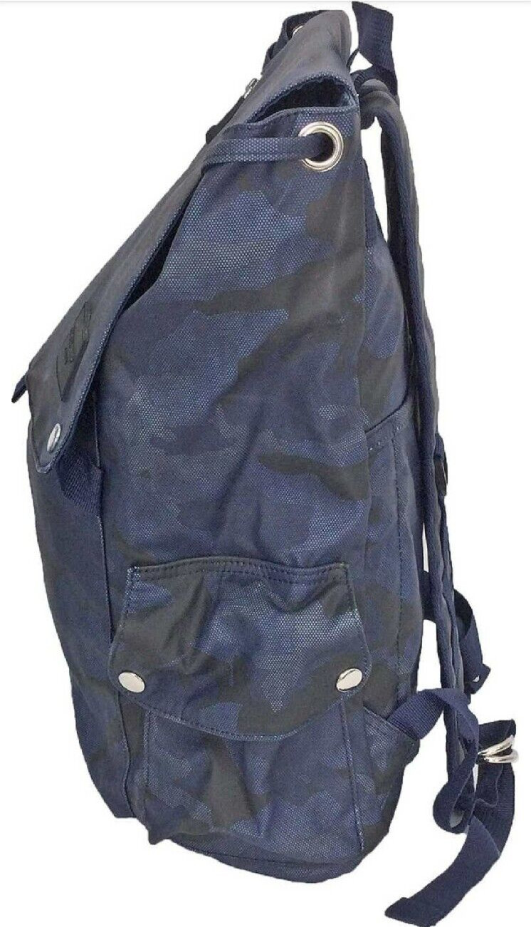 DUCHAMP- Men’s Flap-over Camo Structured Backpack- Medium- Navy- NWT- $140