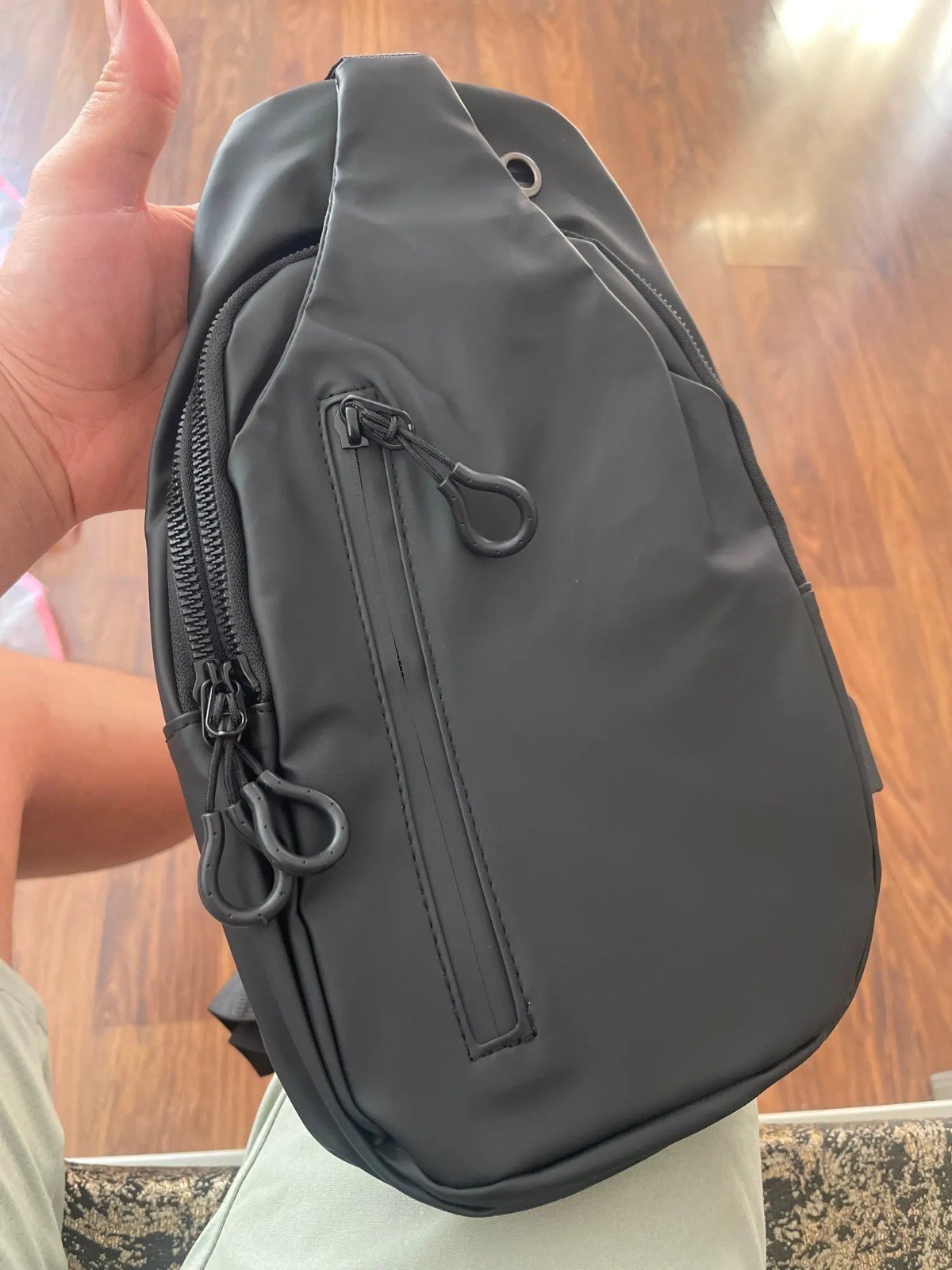 Men’s Chest Bag Solid Color Crossbody Shoulder Bag Outdoor Casual Fashion Trend
