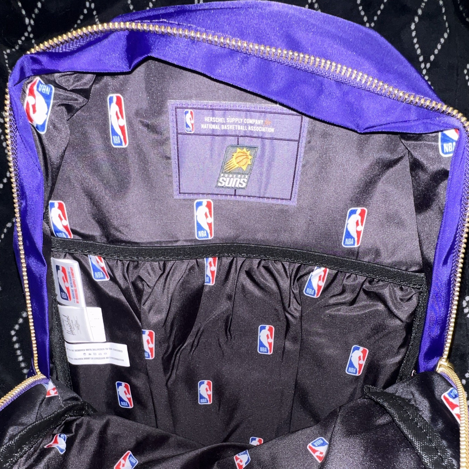 HERSCHEL SETTLEMENT NBA PHOENIX SUNS BACKPACK 100% AUTHENTIC size Laptop 15”-New