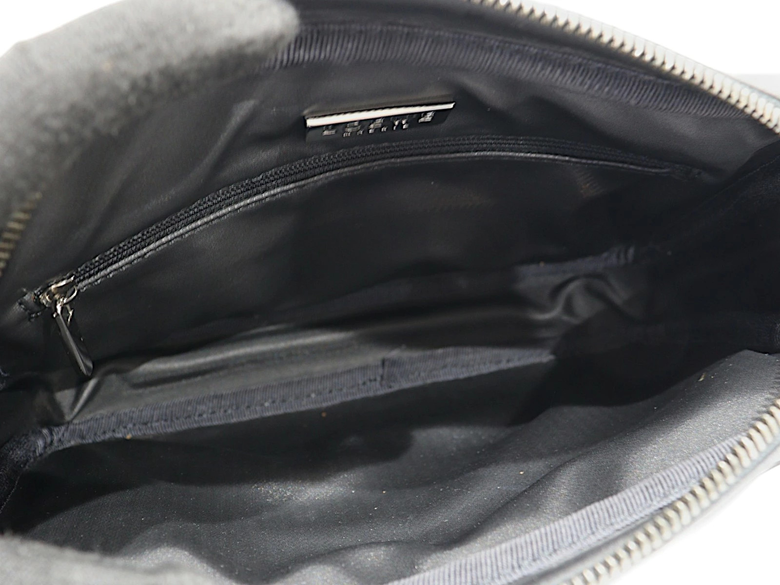 LOEWE Repeat Anagram Clutch Bag Zipper Closure Black Dust Bag