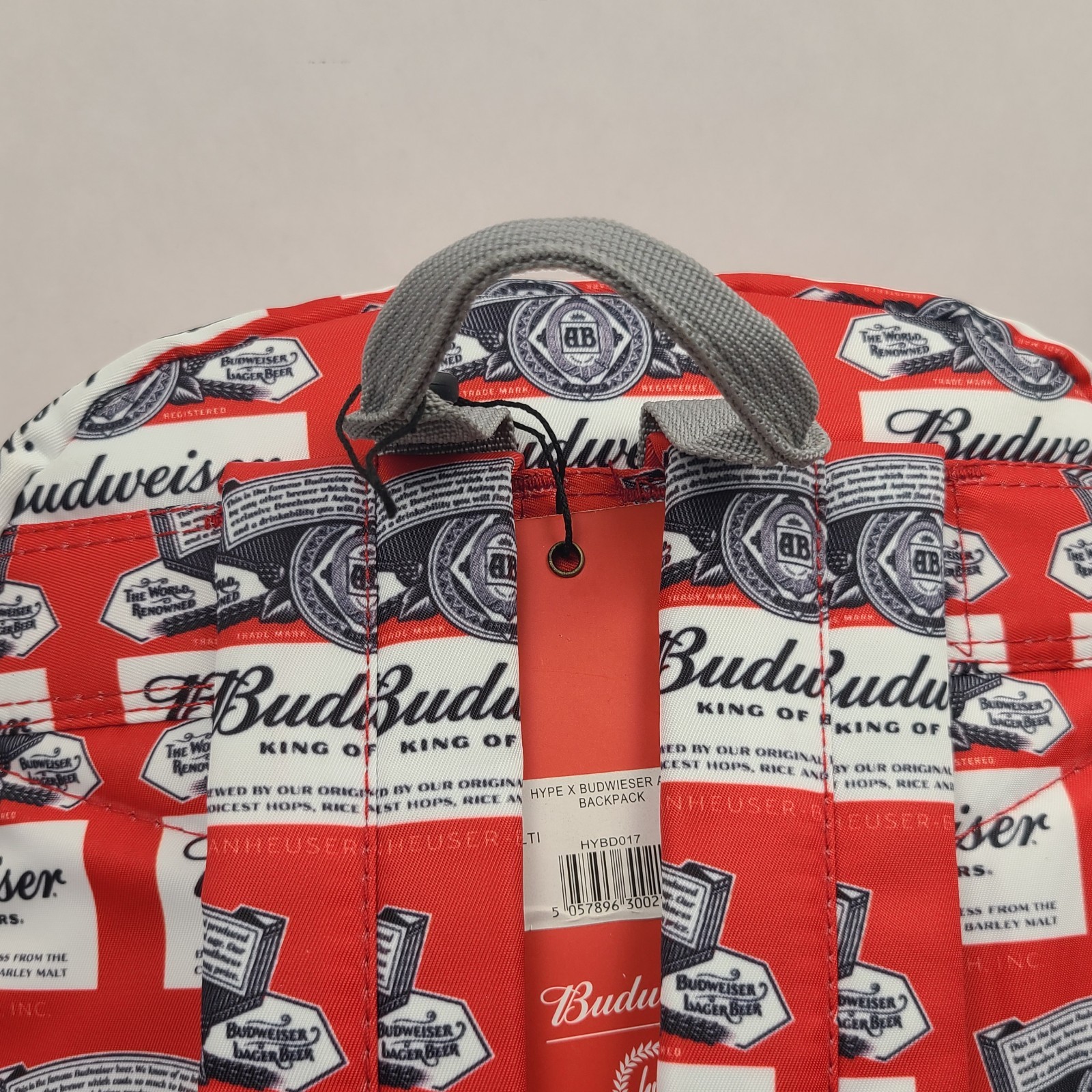 Hype X Budweiser Beer Collaboration Backpack w/ Bottle Opener All Over Print Red