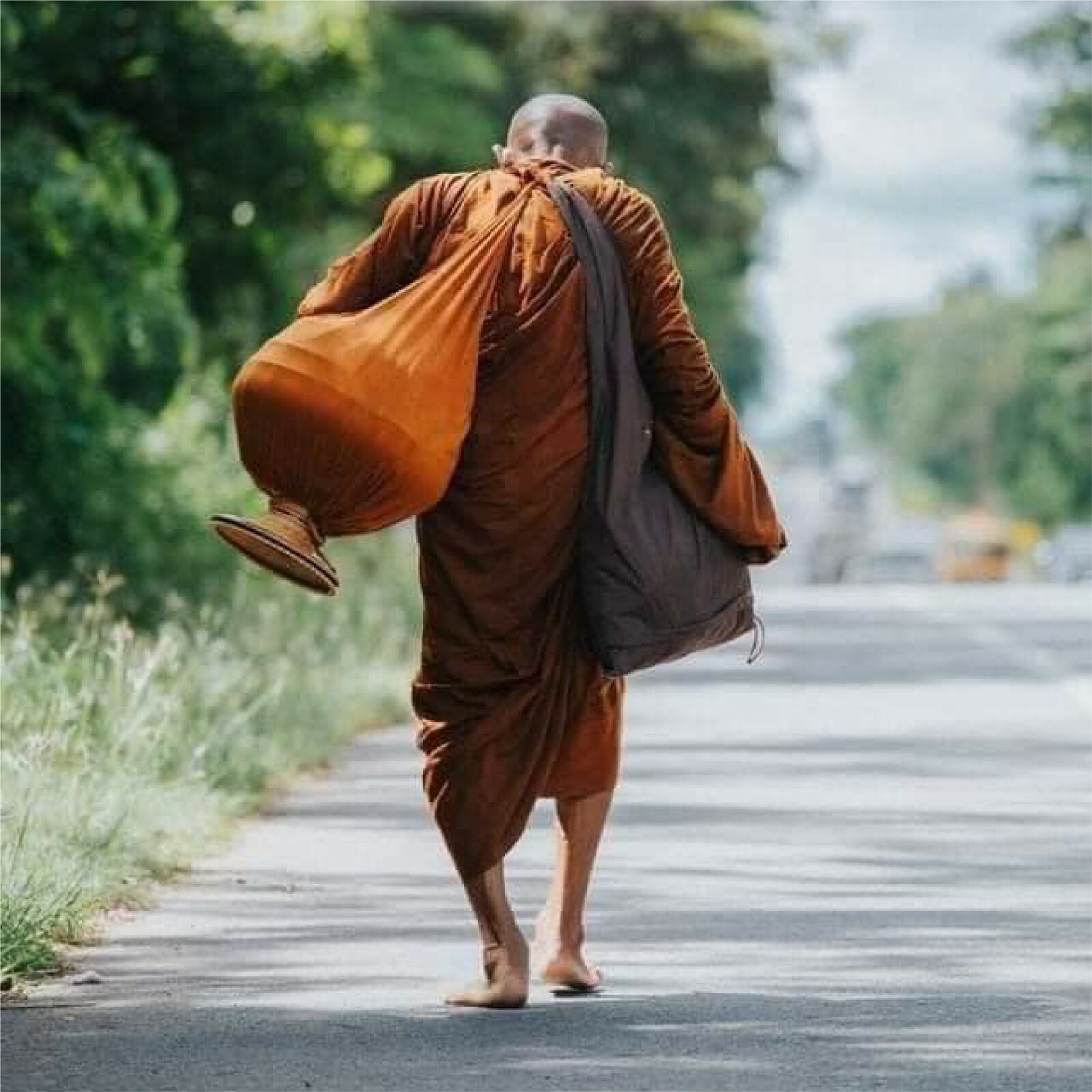 Real Authentic Monk Bag Buddhism Dharma Shoulder Bag Buddhist Thai Amulet