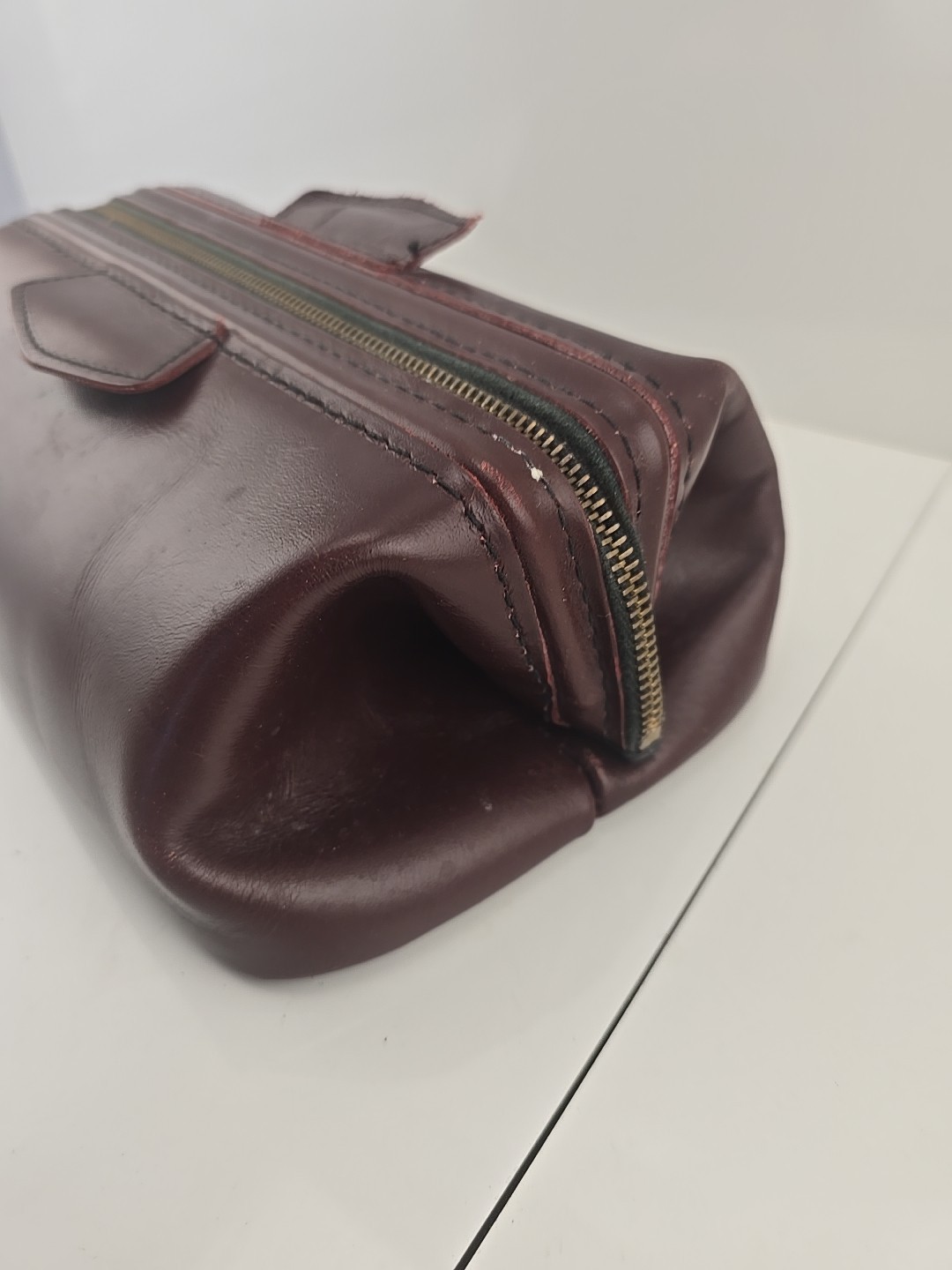 Brecher – Dopp Kit Highland Cowhide Leather – 10 in USA Rare Vintage