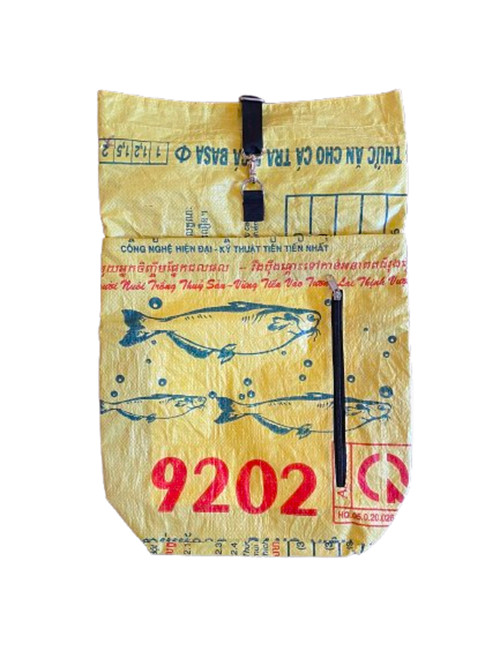 Fair Trade Recycled Fish Feed Duffle Backpack
