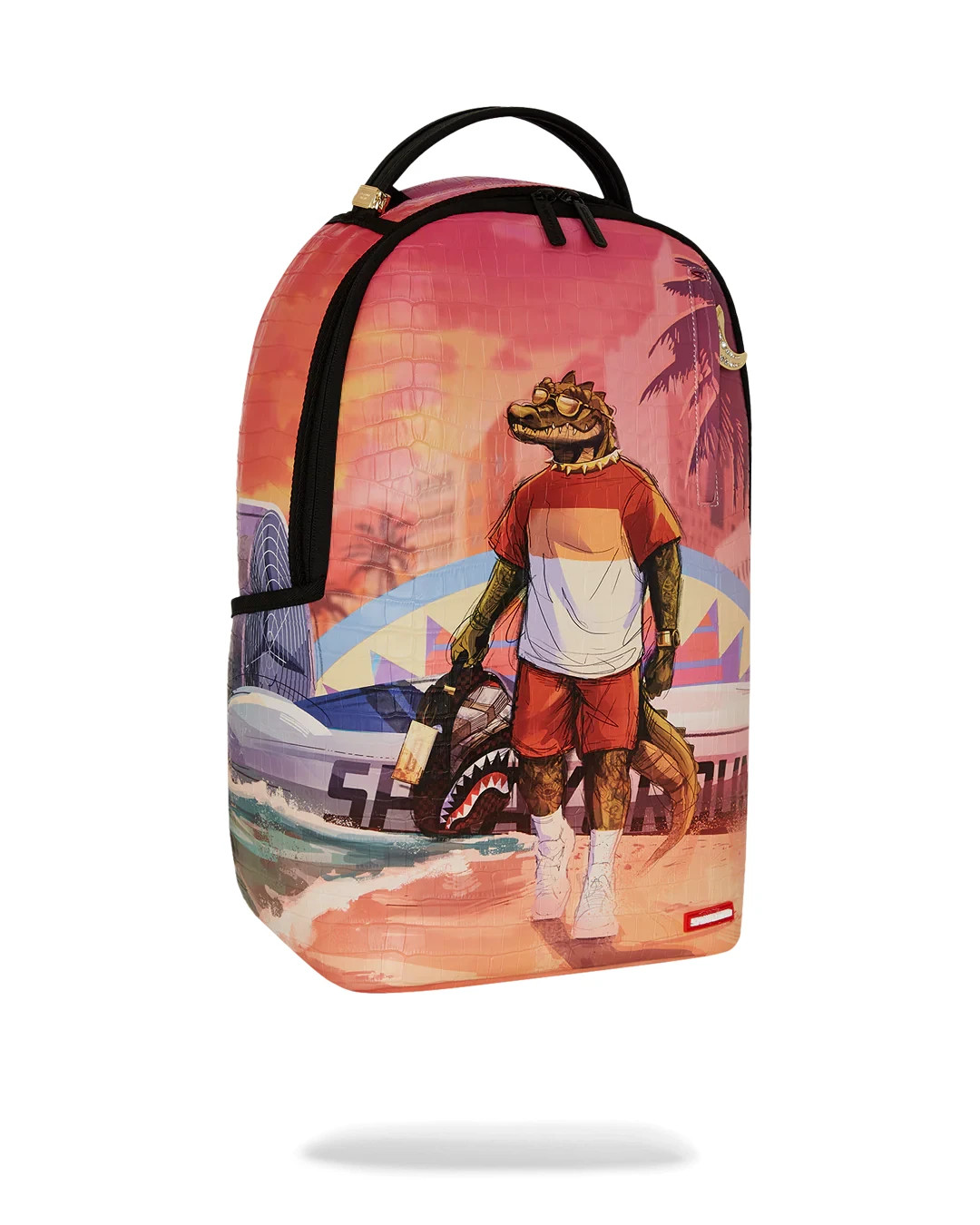 Sprayground CROCASSO – JET DRIFT BACKPACK Velour Laptop Compartment Faux Leather