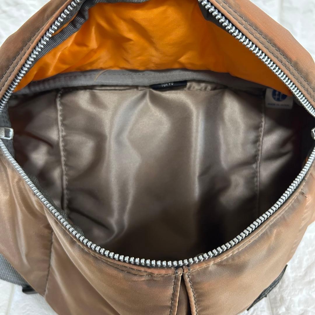Authentic Porter Yoshida Bag Body Waist Bag Brown 20x37cm Excellent Condition