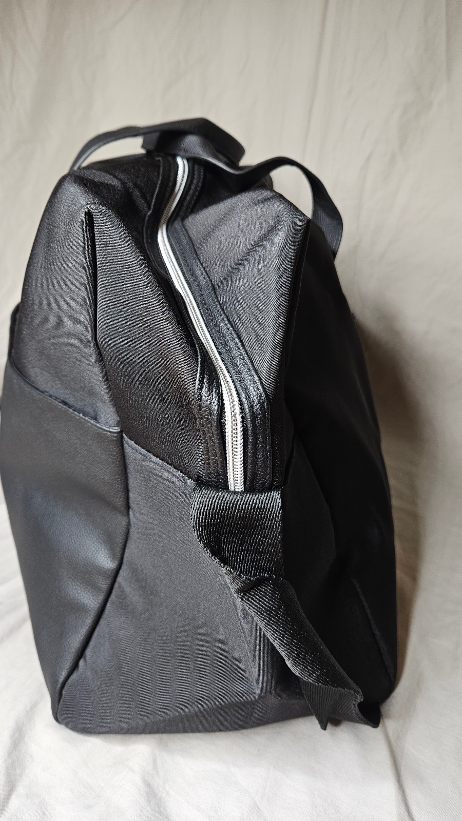 Azzaro Parfums Duffle Weekender Gym Overnight Bag Black Canvas Faux Leather NEW