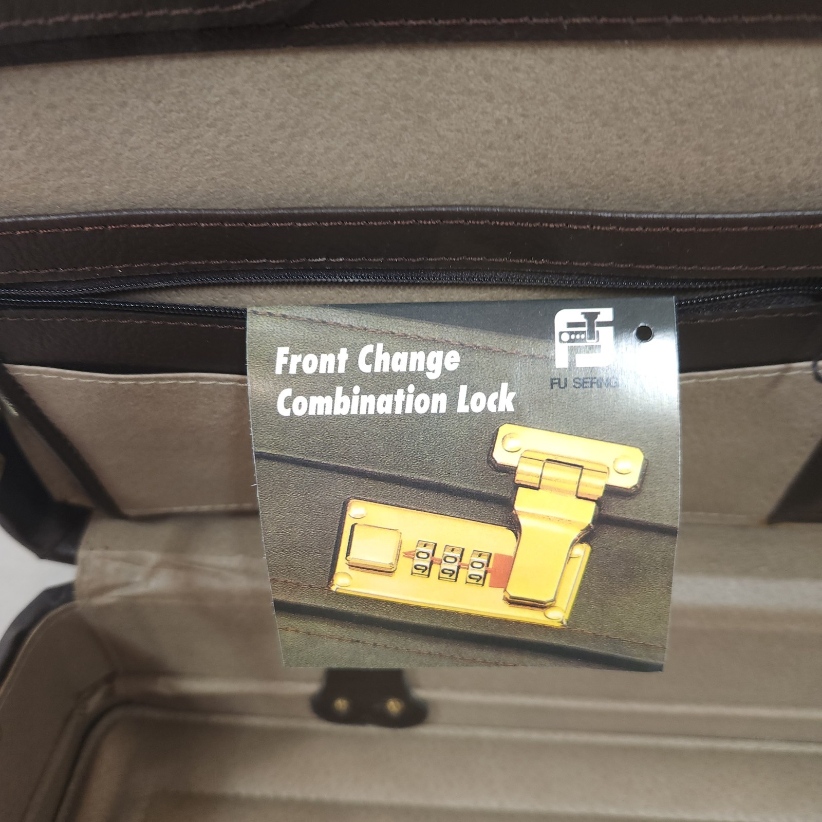 American Tourister Brown Hard-Sided Briefcase Attache Combo Lock Latch Organizer