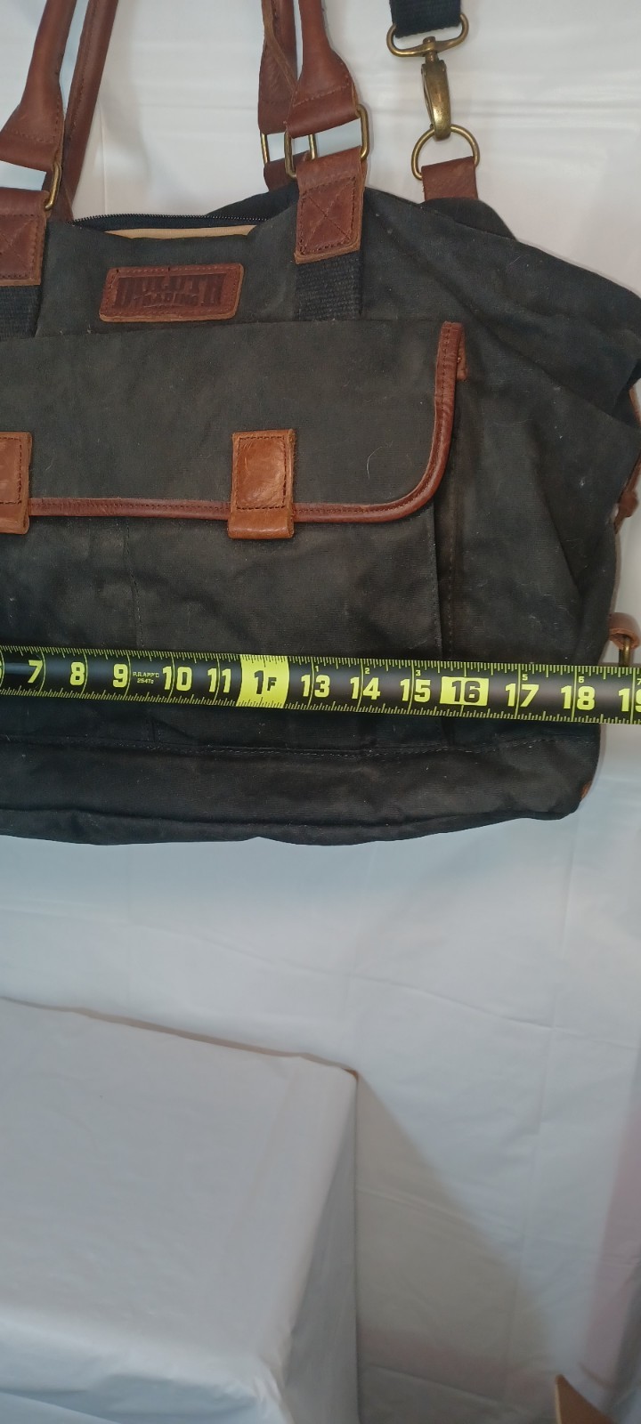 Duluth Trading Co Canvas and Leather Travel Duffle Bag Weekender Carry On Tote