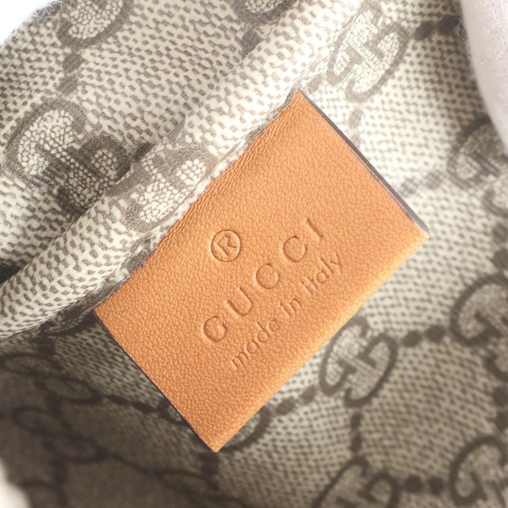 Gucci Logo Print 777165 Leather Clutch Bag Pouch Commuting Business