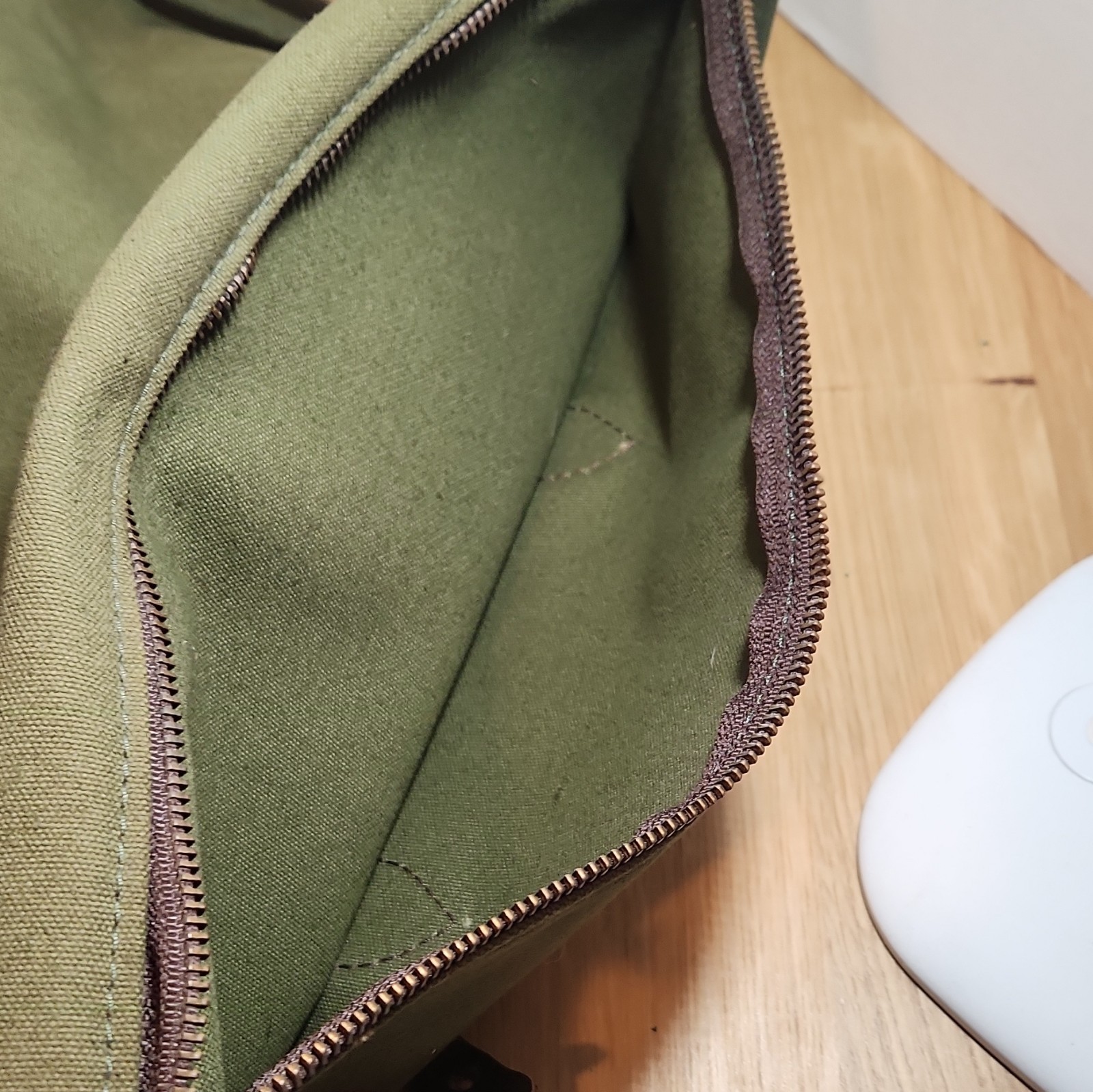 Green/Brown Messenger Shoulder Bag, Adjustable Strap, Flap Buckle, Top Zipper