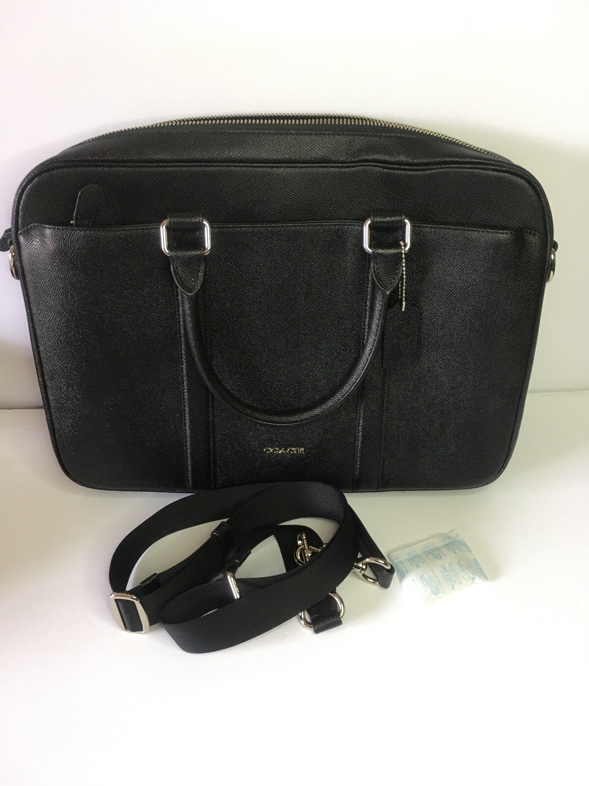 Coach Metropolitan Black Slim Briefcase Handbag Leather Laptop Bag