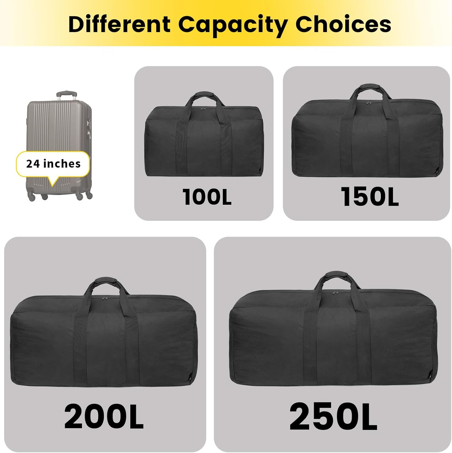 Extra Large Duffle Bag for Travel – 100L Duffel Bag for Men Gear Bag for Storage