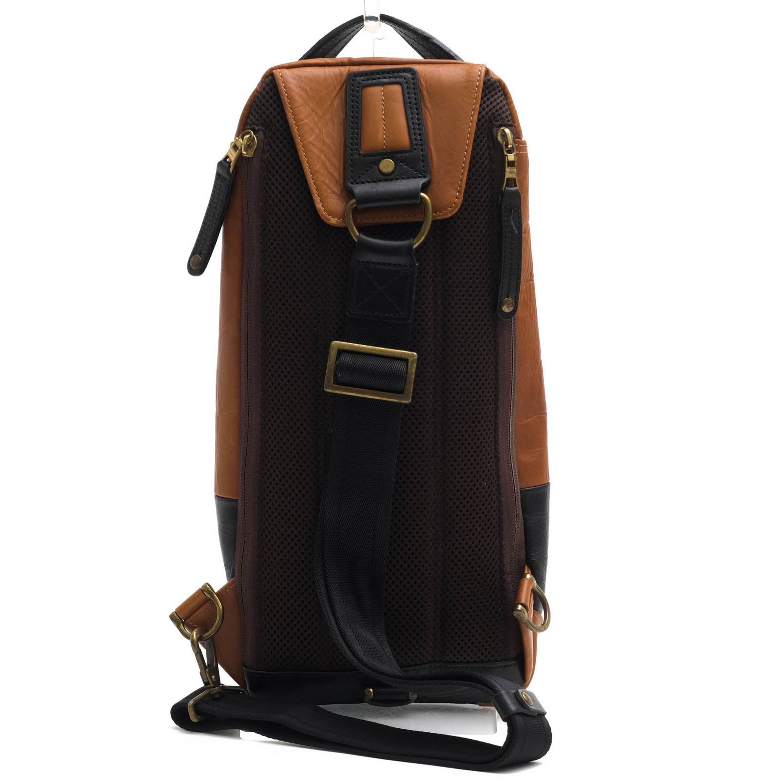 master-piece GLOSS 01642-v2 Sling Body Bag Brown Leather Japan Used