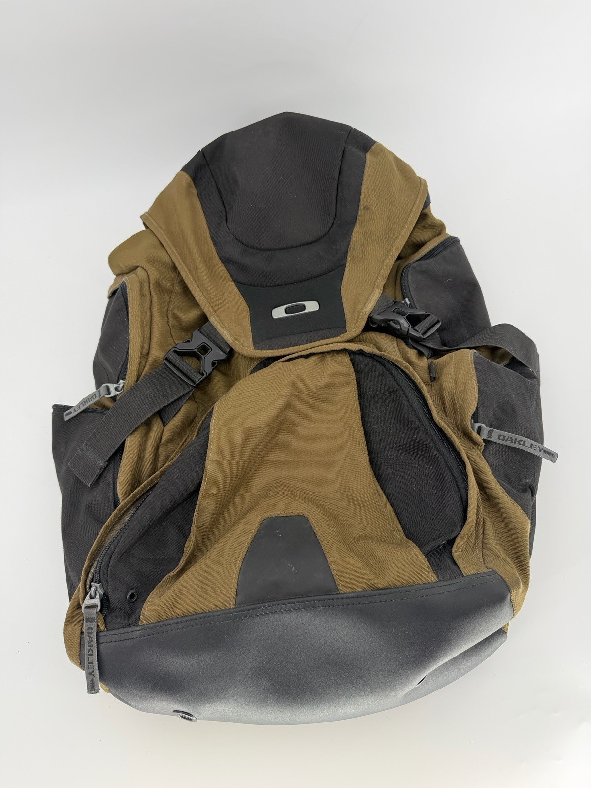 Oakley Tan Black Canvas Large Backpack