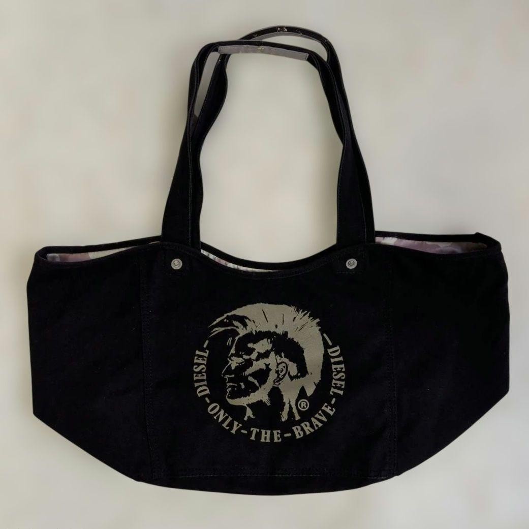 Diesel Reversible Large Canvas Tote Bag with Logo