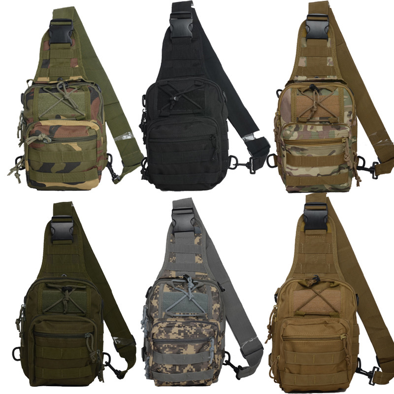 Mens Tactical Military Crossbody Shoulder Bag Chest Pack Camping Hiking Backpack