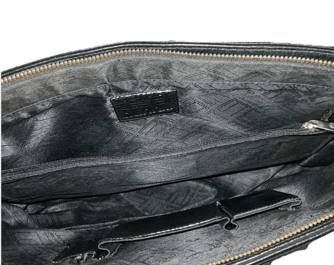 Dunhill Black Leather Messenger Bag Crossbody/Shoulder Bag