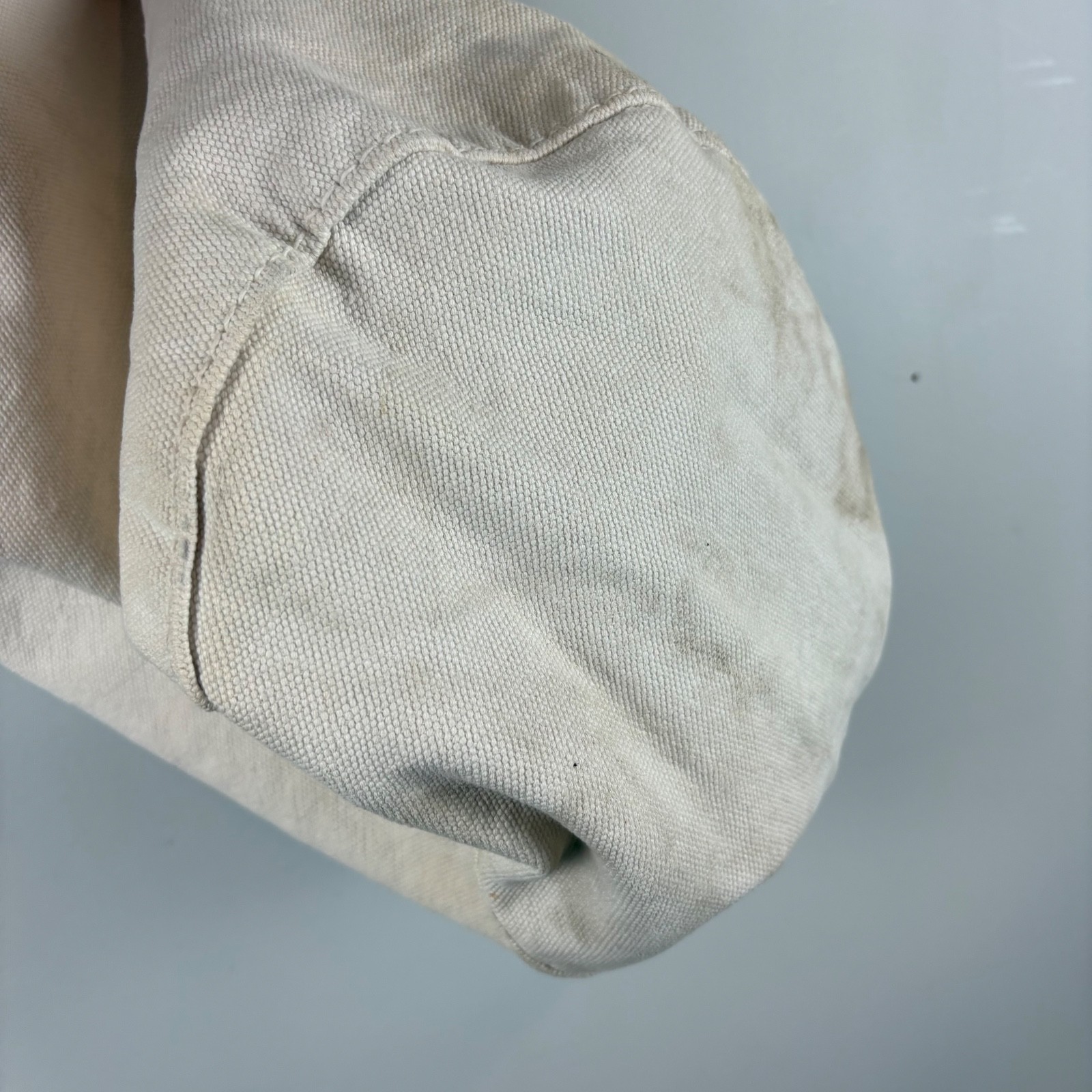VTG Military Canvas Laundry Bag Top Drawstring Rope Barracks Beige 32″ x 18″