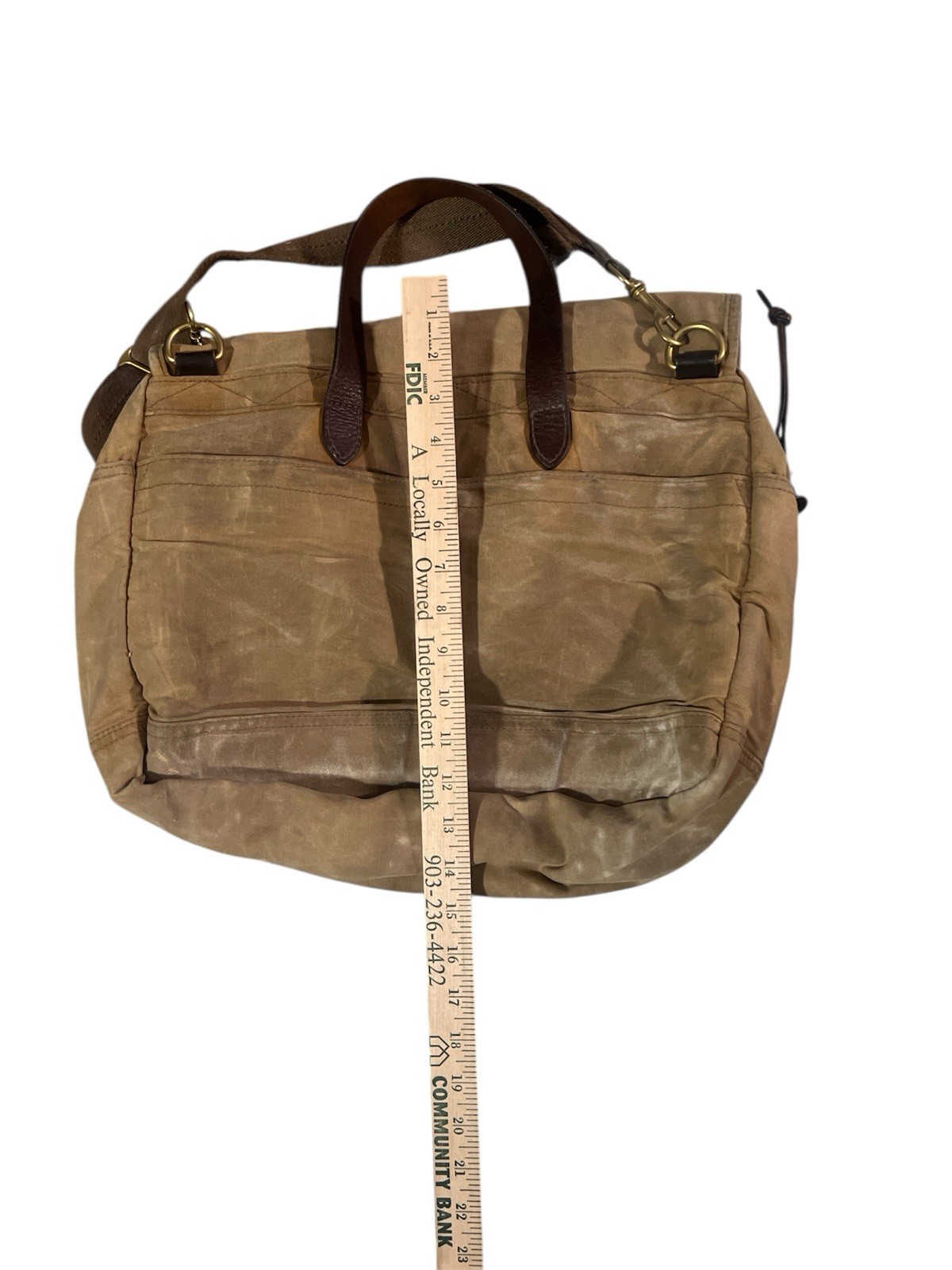 J Crew Dry Goods Abingdon Canvas Messenger Bag Cotton Leather Shoulder Bag