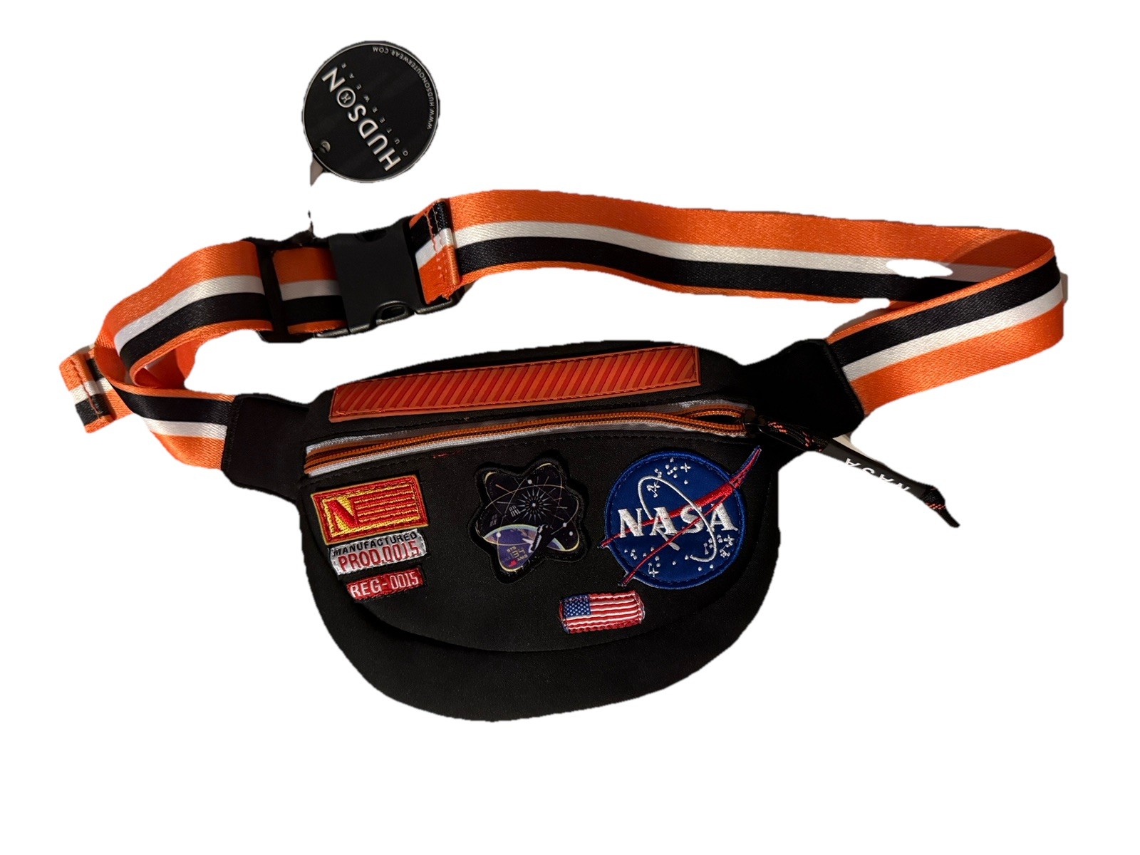 NWT DISCONTINUED Hudson NASA Waist Pouch Crossbody Bag Fanny Pack black A13
