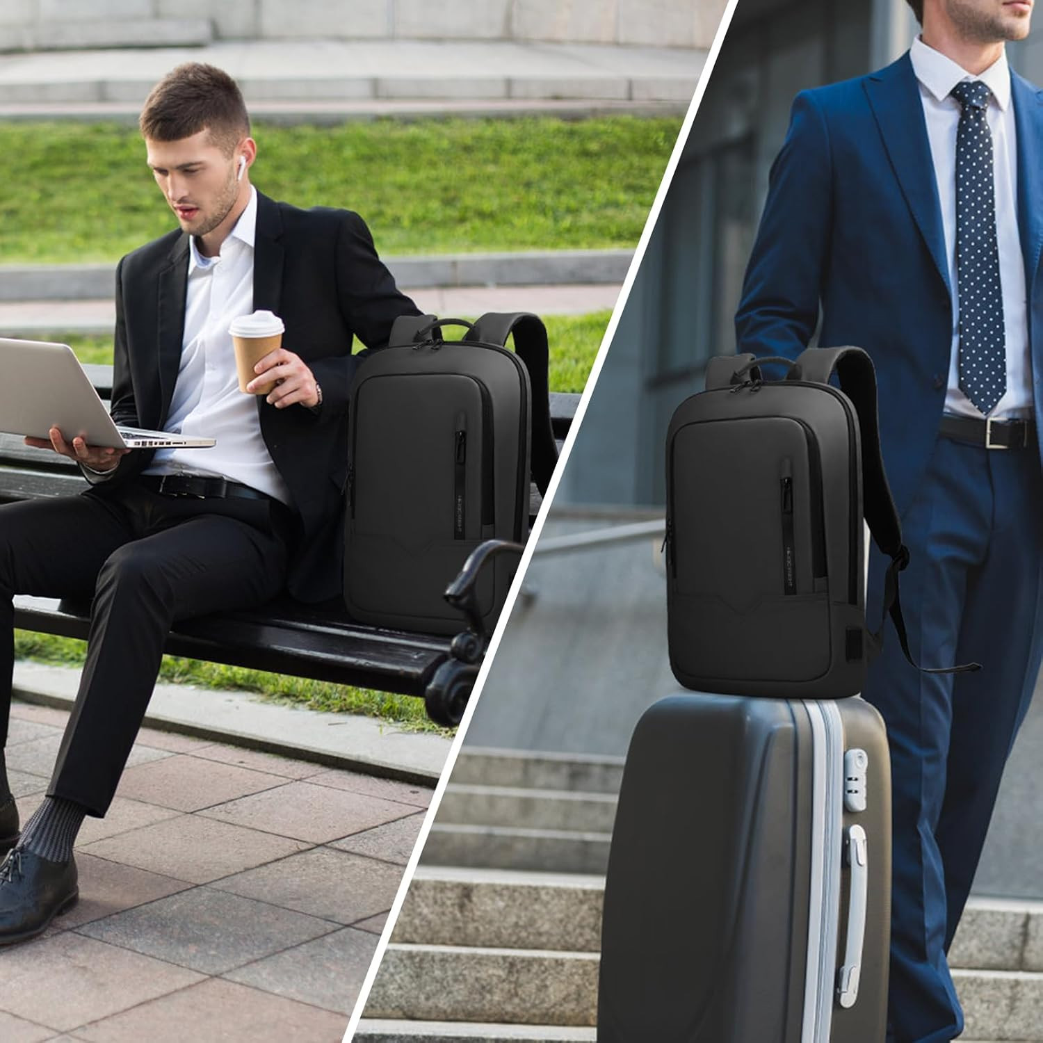 Backpack for Men Business Slim Laptop Bag | anti Theft Travel Backpacks 17.3 Inc