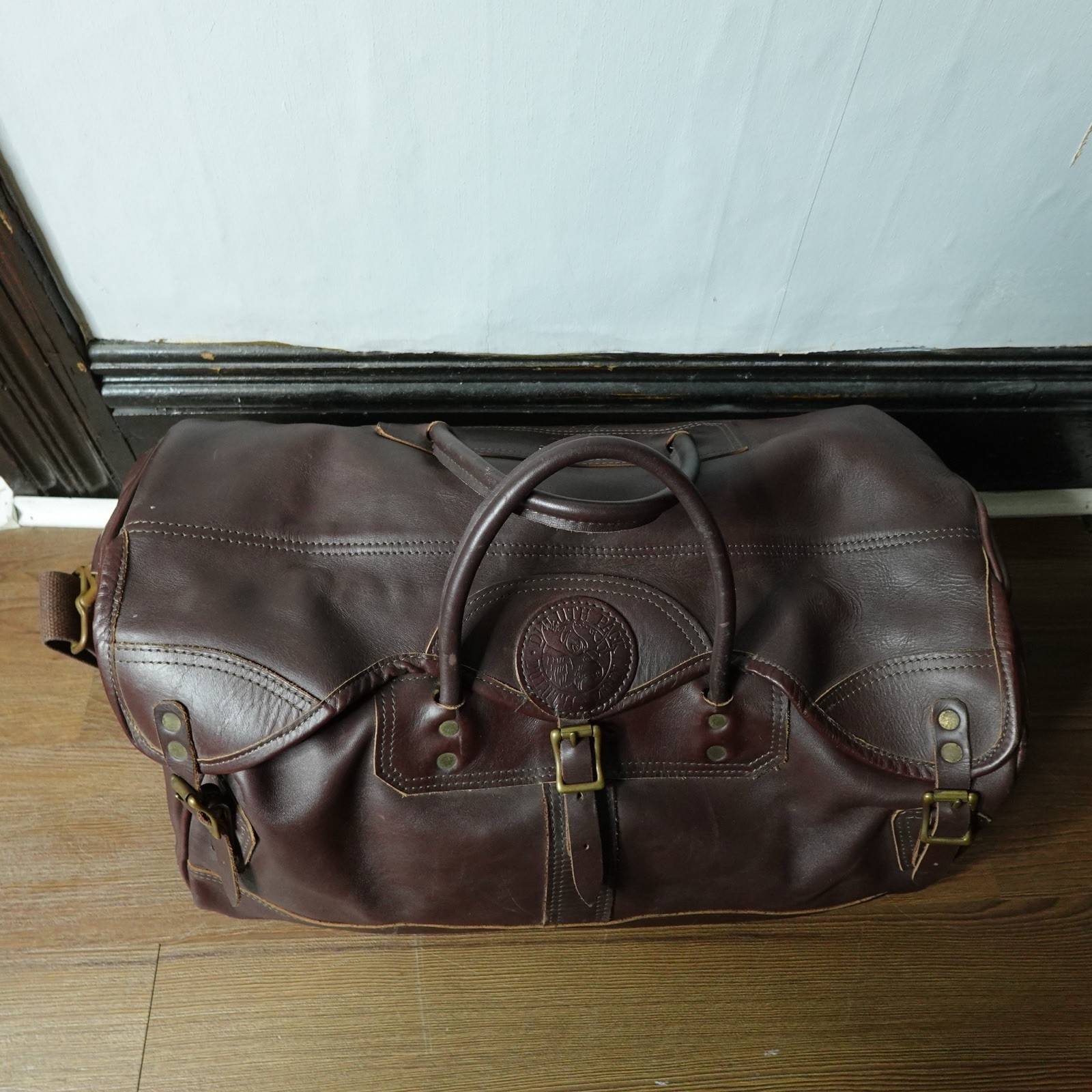 Duluth Pack Sportsman Duffel Bag Large Brown Leather Made In USA