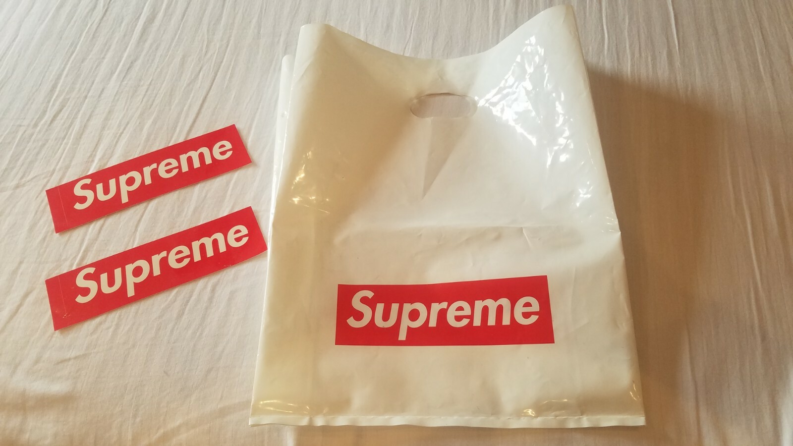Supreme Plastic Bag And 2 Stickers