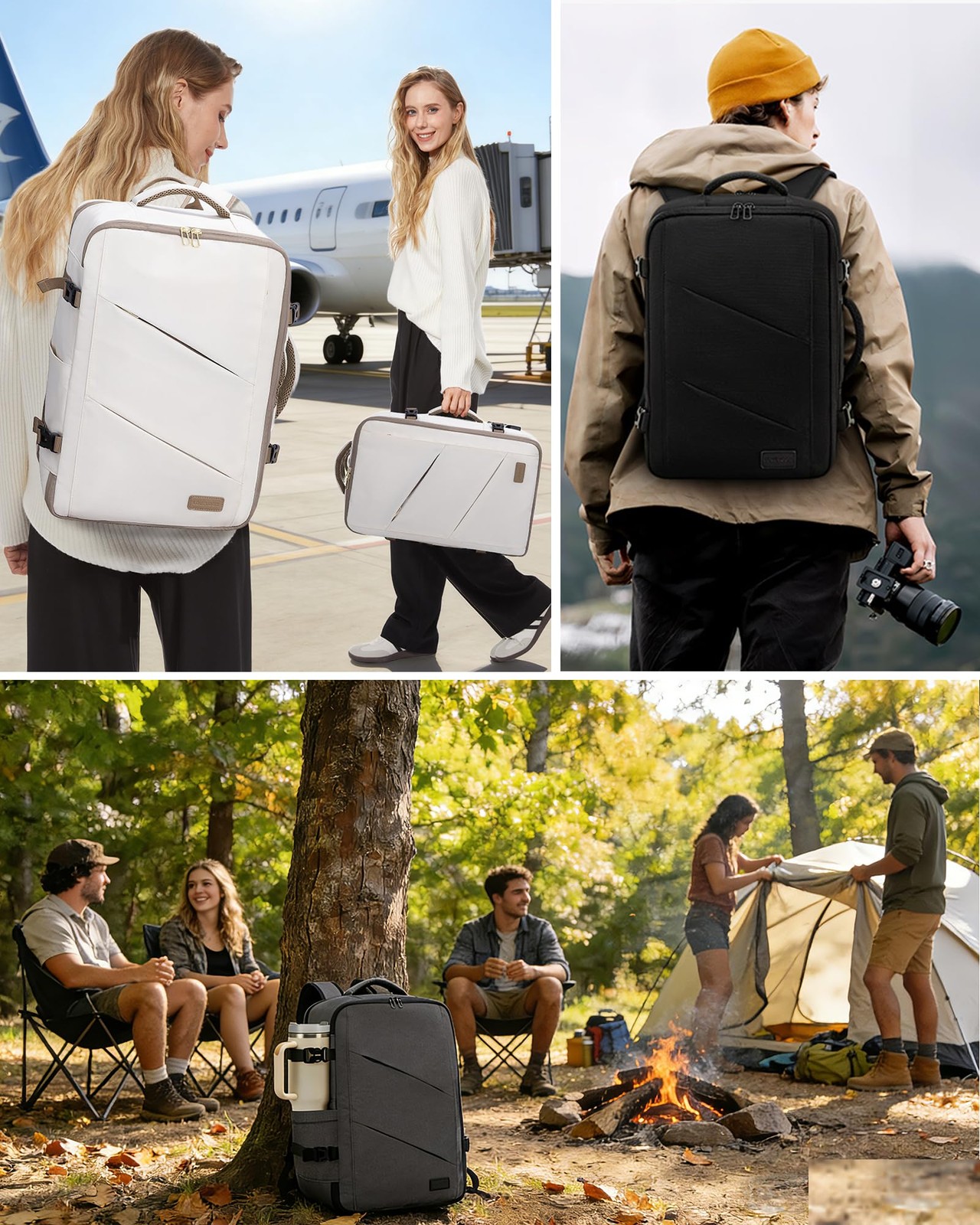 Travel Carry on Backpack, Large 40L Personal Item Travel Bag for Men & Women …
