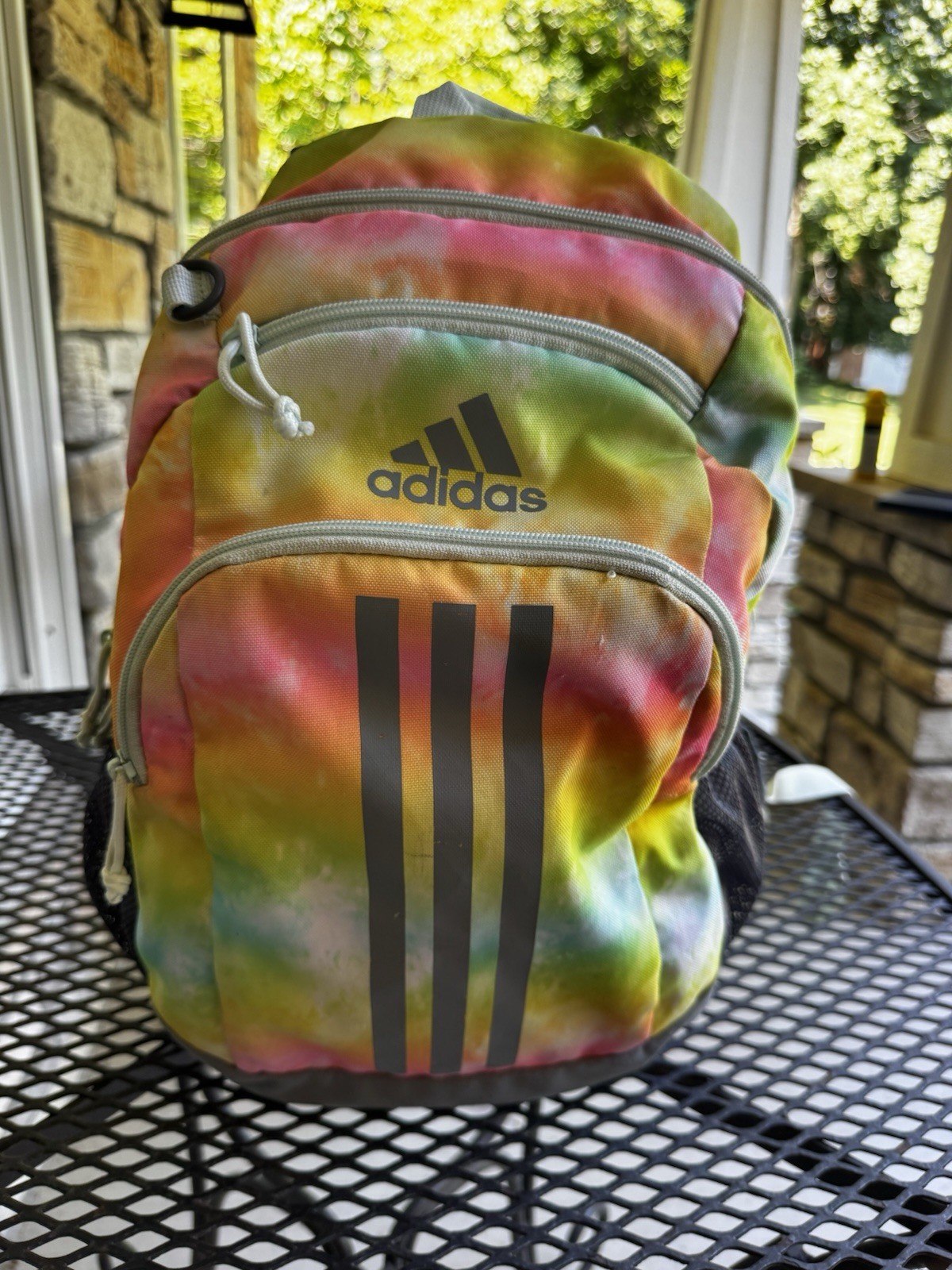 🌈 Adidas BTS Originator School/Sports/Travel Backpack Stone Wash Rainbow