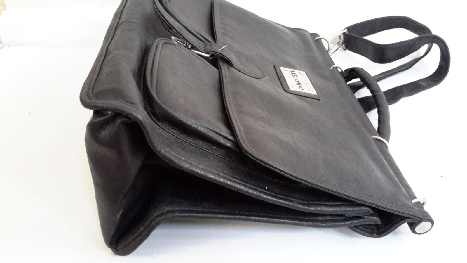 Axel David BagSac 1062 HK Amsterdam Men Classic Leather Briefcase Black Pre-owne