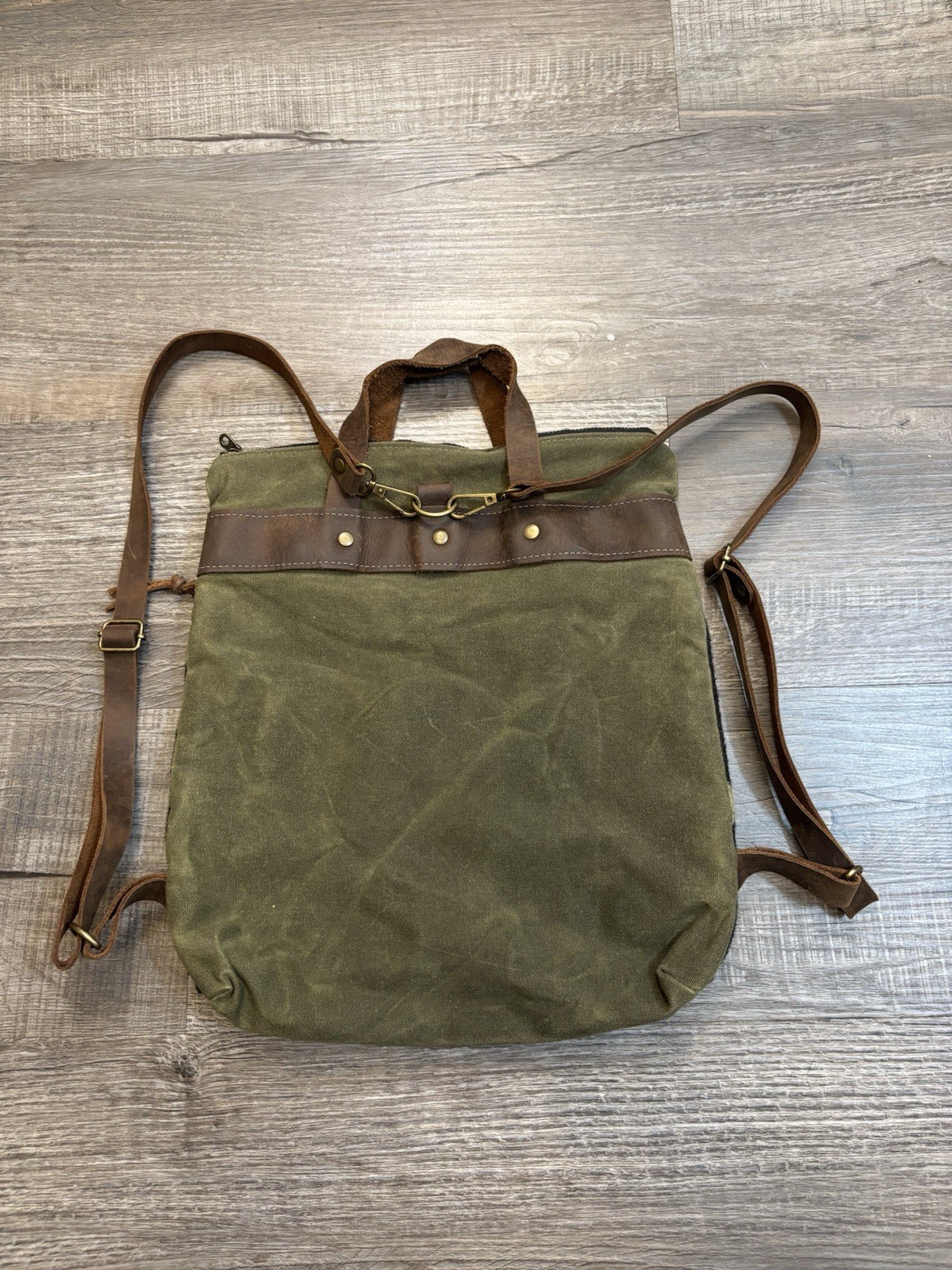 Mountain Bag Company Mini Backpack Waxed Canvas Wool Aztec Made In Bozeman MT
