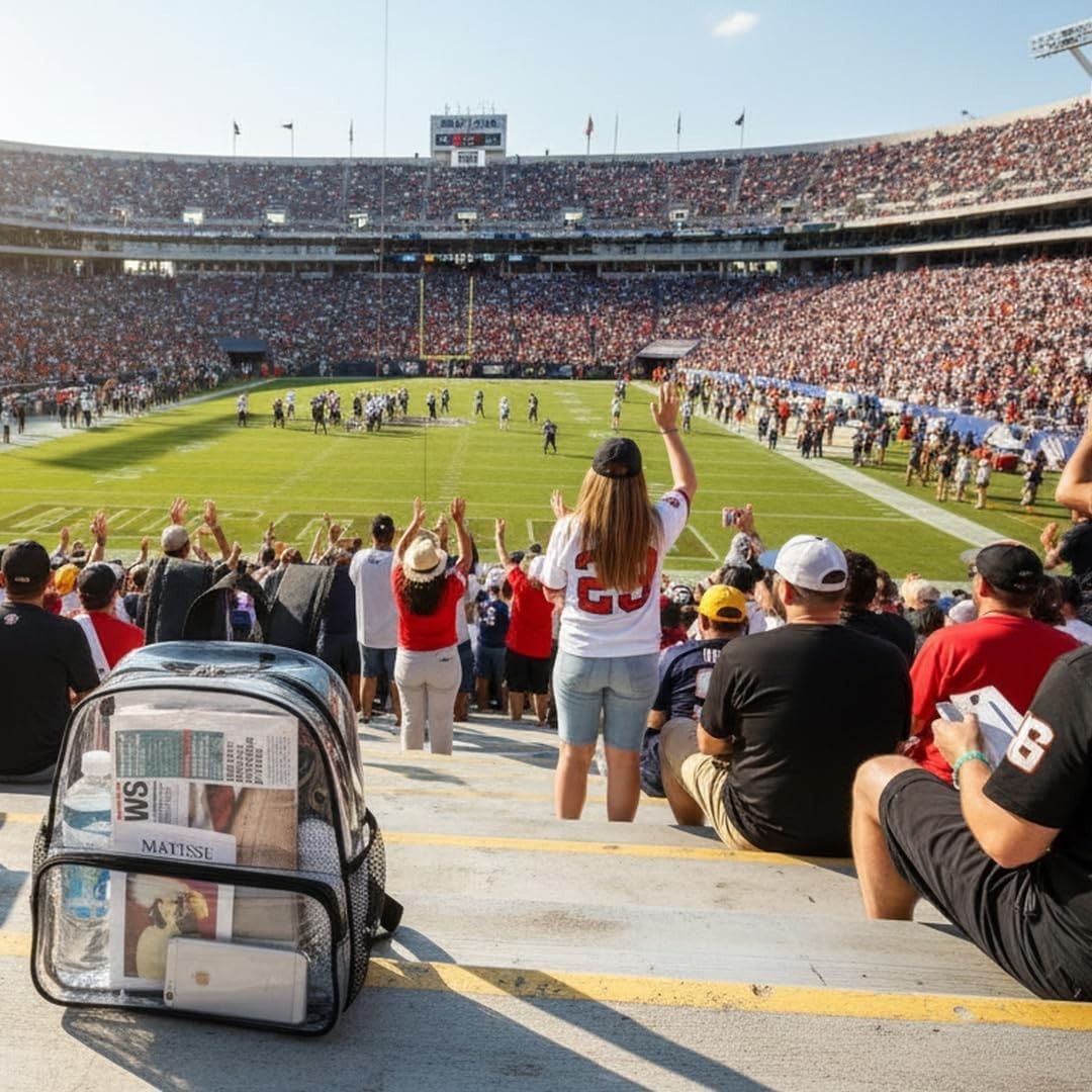 Clear Backpack for Stadium Events 12X6X12 Clear Bag Stadium Backpack Mini Small