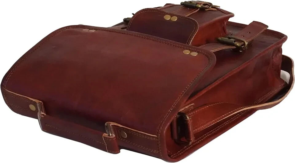 19″ Inch Men’s Vintage New Leather Satchel Messenger Shoulder Cross Body Bag