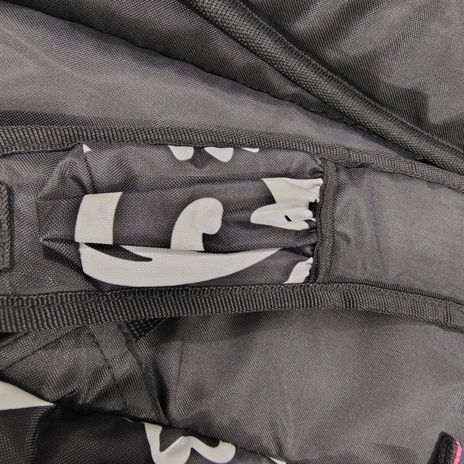 EastSport Black White Floral Backpack Multiple Compartments Adjustable Straps