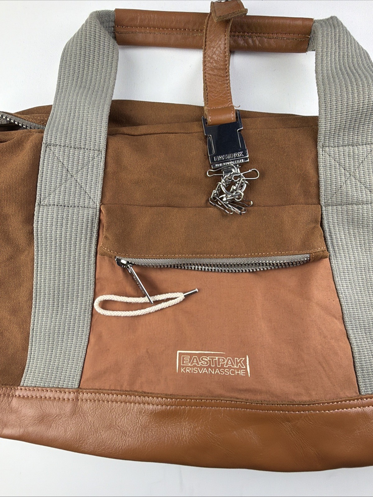 Vintage Kris Van Assche Canvas Leather Duffle / Bowling Bag Travel USA