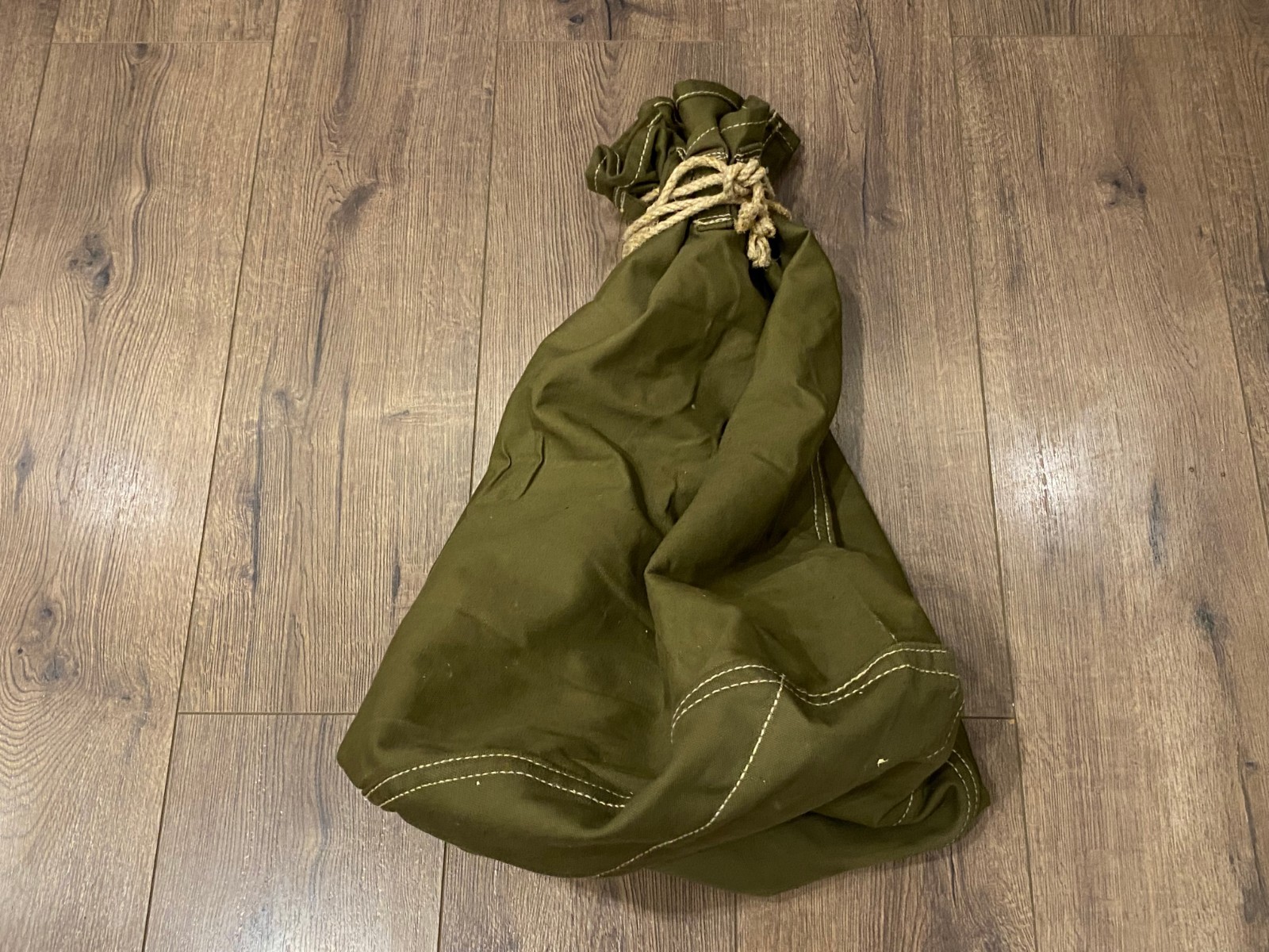 VINTAGE ALBANIA HUGE SOLDIER GREEN BAG SACK ARMY MILITARY COMMUNIST ERA #0535