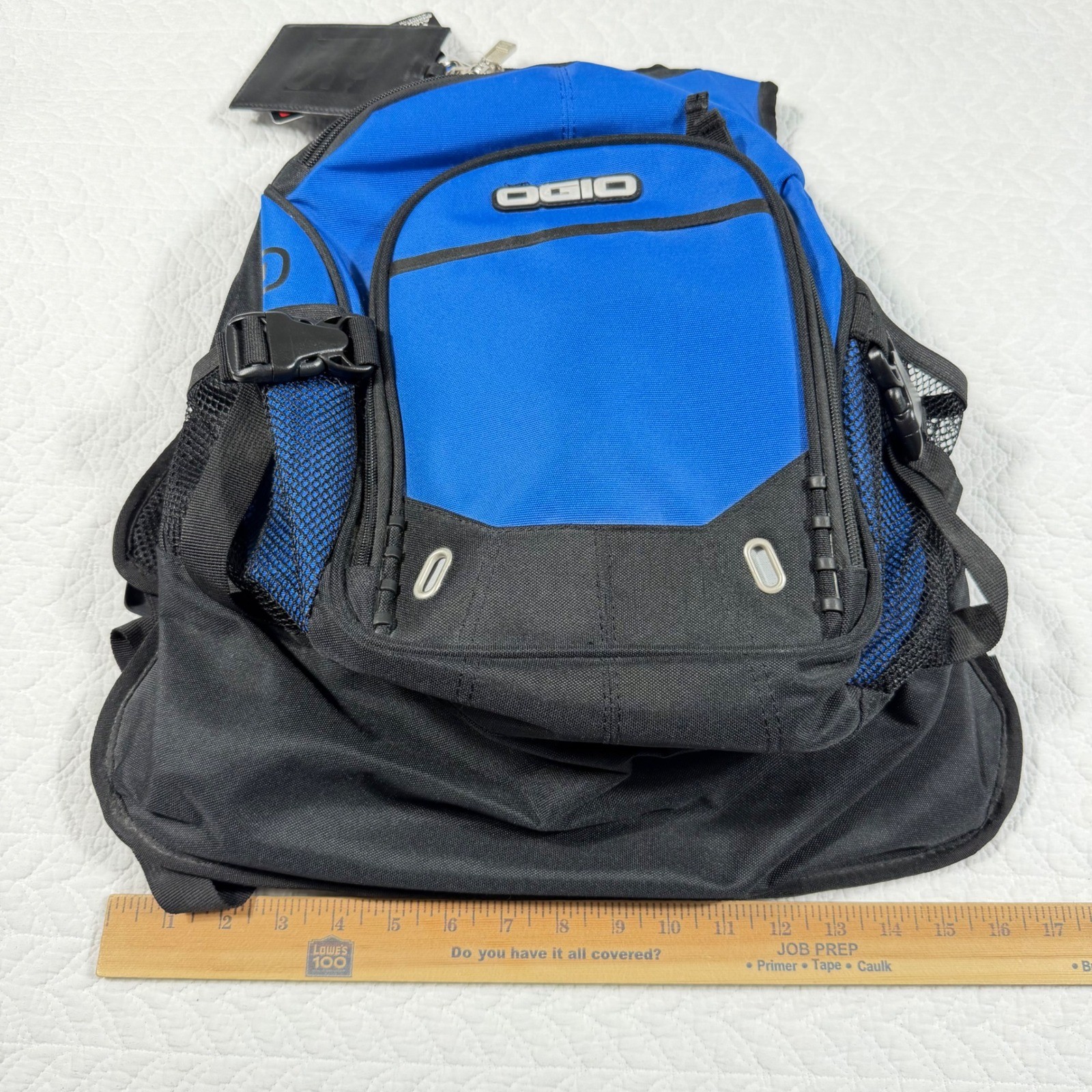 Ogio Street Tech Specs Unisex Backpack Laptop Sleeve Audio Pocket Blue NWT