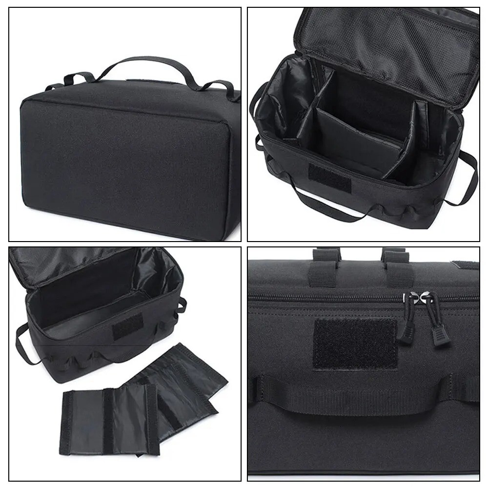 Tactical Amping Cookware Storage Bag Padded Gas Canister Organizer with Dividers