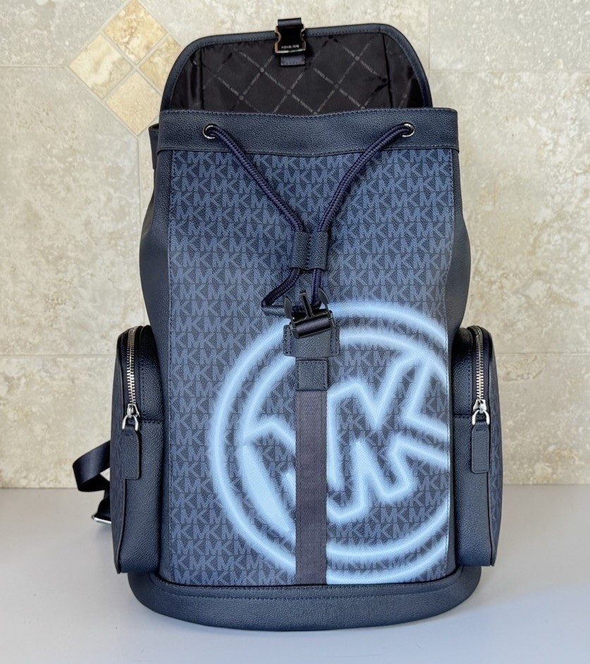 Michael Kors Cooper Large Utility City Backpack MK Dark Navy/Light Sky