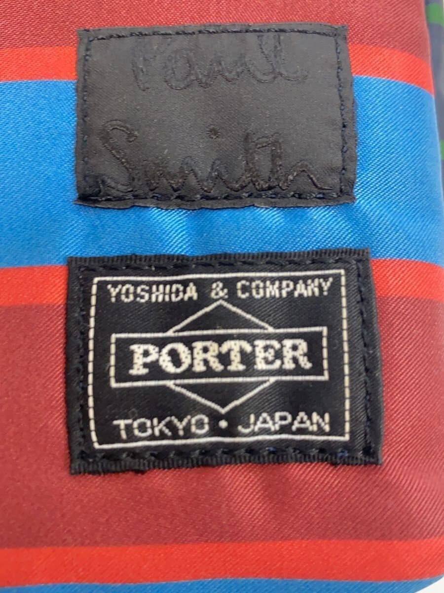 PORTER Paul Smith 22SS VERTICAL SHOULDER BAG Nylon RED Striped 381 16851